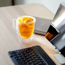 Wessper Doppelwandig Kaffeegläser Mit Henkel, 6 Stück X 350 Ml, Großes Hitzebeständiges Doppelwandglas, Thermogläser, Kaffeegläser Temperaturbeständig Mokkatassen, Teegläser, Latte Machiatto Gläser -Pokalserie 8eae50403e1d9facbc0e83be9af20155