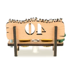 Brynnberg Schnapsbank Mit Jahreszahl Zum Geburtstag - Holz Lorbeerkranz Mit Zahl 40 Jahre Hochzeitstag Und Jahrestag Oder Geburtstag - Schnapsgläser Latte Mit 2 Gläsern -Pokalserie 9069a5df08e928e23abb84540859af6d