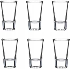 SCHLOSSEREI BAYERWALD Schnapsgläser Set 6 Stück Je 28 Ml - Shotgläser Wodka Schnaps Tequila Grappa - Transparent 7 Cm Höhe