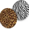 Itenga 40x Bierdeckel Rund Tiermuster Zebra Und Leopard -Pokalserie 92653ebbf28f16d19bf890169b5e8835