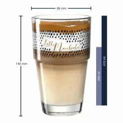 LEONARDO 043478, Gold, Transparent, Glas, Rund, 2 Stück(e), Klar, 410 Ml -Pokalserie 93b082a1d9c3126e72faddd4321ac401