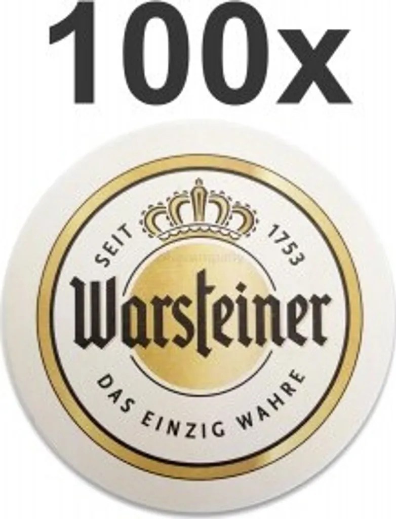 Warsteiner Bierdeckel Untersetzer Bierfilz - 100er Packung 3 Warsteiner Bierdeckel Untersetzer Bierfilz - 100er Packung