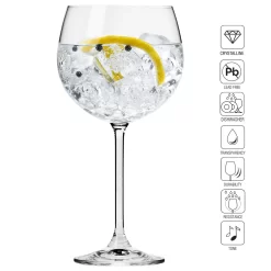 KROSNO Venezia Gin Tonic Wassergläser, 6er-Set, 480 Ml -Pokalserie 98772734fb0d2d576c179d5362f157d0