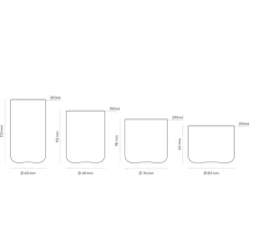 AARKE Gläser 4er Set Nesting Glasses 4x 290ml Kristallglas Stapelbar Trinkgläser -Pokalserie 9b400ebdbe6ac069a4b079b541abb972
