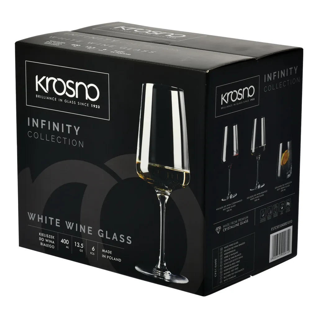 KROSNO Infinity Weißweingläser, 6er-Set, 400 Ml 11 KROSNO Infinity Weißweingläser, 6er-Set, 400 Ml – Bild 9