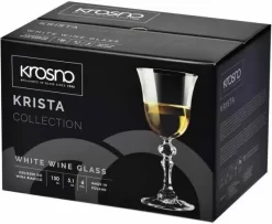 KROSNO Weiß-Weinglas | Set Von 6 | 150 ML | Krista Kollektion | Kristallglas | Weißweingläser | Perfekt Für Zuhause, Restaurants Und Partys | Spülmaschinenfest -Pokalserie aa86d4096bdedcfeafb4cad4699e50cc