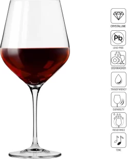 KROSNO Splendour Große Burgunder Rot-Weingläser, 6er-Set, 860 Ml -Pokalserie ac353de1c0da8a04c3ca645e53165ebc