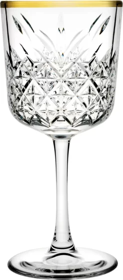 Pasabahce Timeless Golden Touch Kelchgläser 4er Set, Weingläser, 330ml