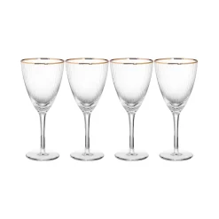 BUTLERS GOLDEN TWENTIES 4x WeinglÀser Mit Goldrand Und Rillen 280ml