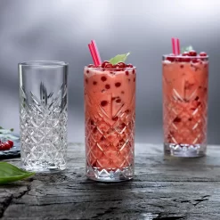 Pasabahce Timeless 520205 Longdrink Glas Wassergläser Kristall Design 4´er Set Transparent 365 Ml -Pokalserie b25b7d0a9c3570edf69ea845203e3082