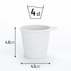SoPro 12x Schnapsbecher Plastik 4 Cl Wiederverwendbar - Shotgläser 40 Milliliter Weiß - Mehrweg Schnapsglas Zum Umhängen -Pokalserie b8e1a0a76afd428ed560c20b29d829b0