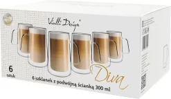 Thermogläser Doppelwandig 6er SET Latte Macchiato Espresso VIALLI DESIGN 300ml -Pokalserie c0495b22b3cdda64289d70f3e4e791e6