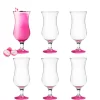 Platinux Cocktailgläser Set 6 Stück 420ml Longdrinkgläser Bargläser Hurricane Groß (Pink) -Pokalserie c1fab43b08a549ab9efa33fd0964a7f6