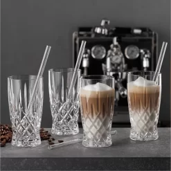Nachtmann Latte Macchiato Set/4 + 4 Glastrinkhalme 7604/8tlg. Noblesse 104671 12 Nachtmann Latte Macchiato Set/4 + 4 Glastrinkhalme 7604/8tlg. Noblesse 104671 -Pokalserie c4ffe78611215c19557876463ad56aa6