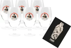 Birra Moretti 6er Set Bierglas 6x Glas Gläser Tulpe Mit 0,2L Eichung