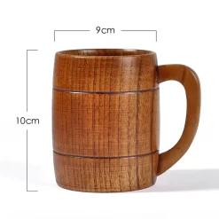320ml Natürliches Holz Bierkrug Trinkbecher Griff Heiße Kalte Getränkebecher Bier Stein Bierkrug Bier Steins Becher Langlebiger Holzbecher Holzbecher -Pokalserie c762e83b672c61f39b3e777da058a8a8