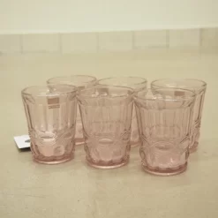 Wassergläser Solange Reliefmuster 6xSet Rosa Transparent 265ml -Pokalserie d045bbf15a0ebf8135c94315d532bf92