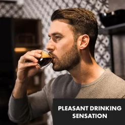 Klarstein Glaswerk Vienna Doppelwandige Gläser , Thermoglas , Trinkglas , Espresso-, Kaffee- Und Shotglas , 4 Stück , Für Heiße Und Kalte Getränke , 80 Ml , Borosilikatglas , Hitze- Und Kältebeständig , Handgemacht , Spülmaschinenfest , Thermoeffekt -Pokalserie d10be72feee15fc331922b1d5afcf375