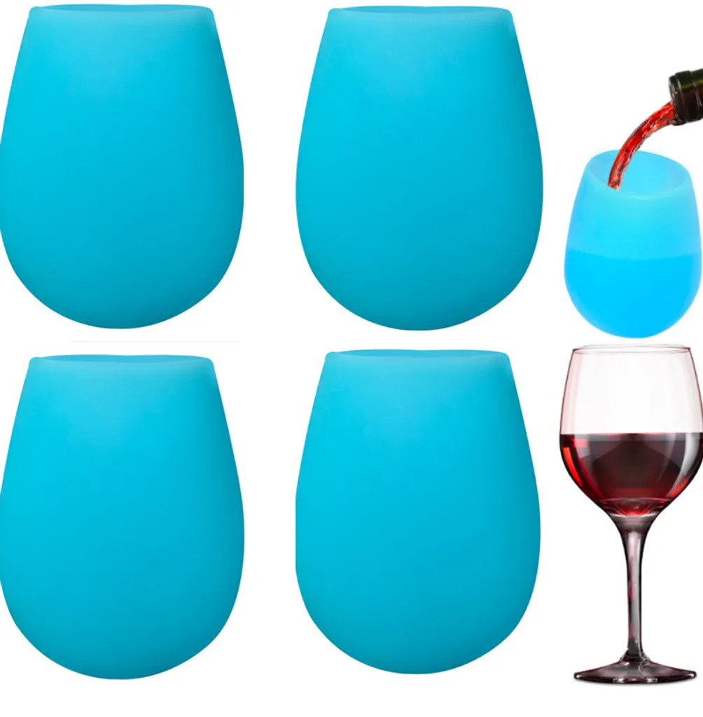 6er Set 200ml Unzerbrechlich Blau Silikon Biergläser Whisky GläSer Wein Becher Stammlos Weinbecher Tasse 10 6er Set 200ml Unzerbrechlich Blau Silikon Biergläser Whisky GläSer Wein Becher Stammlos Weinbecher Tasse – Bild 8
