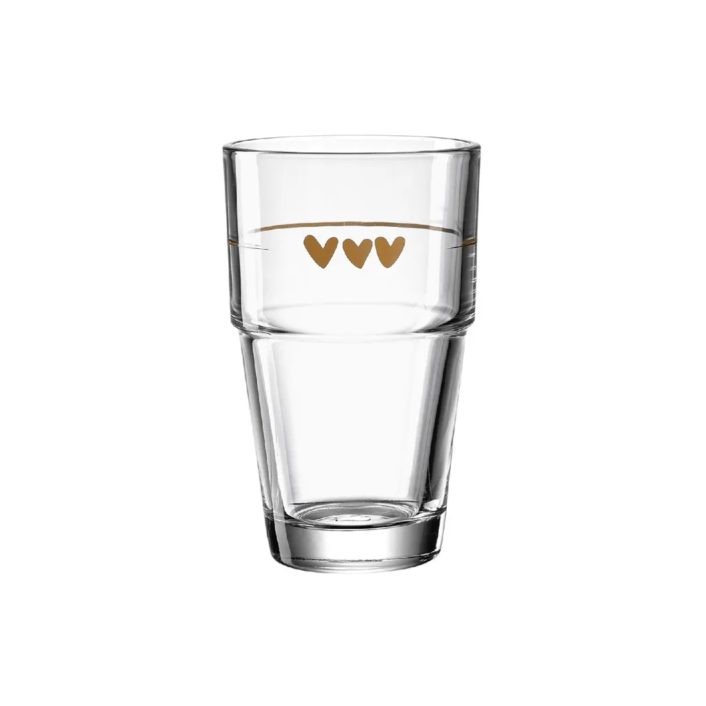 LEONARDO 043467 Solo Latte Macchiato Becher Mit Motiv Herzen, Glas, 410 Ml, Klar 3 LEONARDO 043467 Solo Latte Macchiato Becher Mit Motiv Herzen, Glas, 410 Ml, Klar
