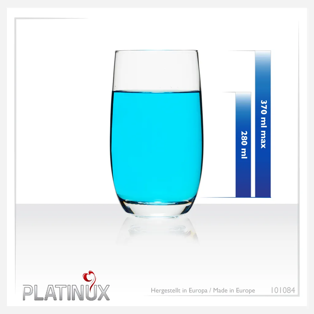 Elegante Trinkgläser 360ml (max. 440ml) Set 6 Teilig Wassergläser Saftgläser 6 Elegante Trinkgläser 360ml (max. 440ml) Set 6 Teilig Wassergläser Saftgläser – Bild 4