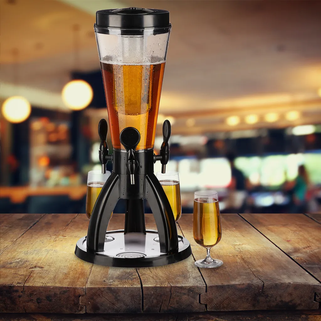 Relaxdays 4 L Biersäule Mit 3 Zapfhähnen 7 Relaxdays 4 L Biersäule Mit 3 Zapfhähnen – Bild 5