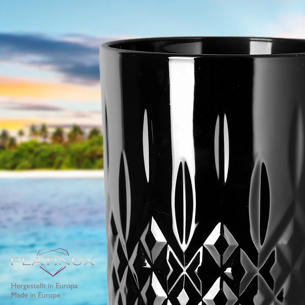 Schwarze Trinkgläser Mit Diamant Muster Aus Glas 250ml (max. 300ml) Gläser Whiskeygläser 10 Schwarze Trinkgläser Mit Diamant Muster Aus Glas 250ml (max. 300ml) Gläser Whiskeygläser – Bild 8