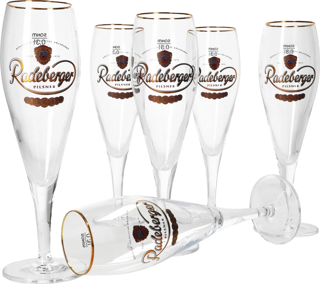 Van Well 6x Radeberger Pilsener Biergläser 0,3L Geeicht Pilstulpe Bierpokal Beer 4 Van Well 6x Radeberger Pilsener Biergläser 0,3L Geeicht Pilstulpe Bierpokal Beer – Bild 2