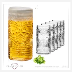 Tiki Gläser Set 6-Teilig Hoch Aus Glas 450ml (max. 500ml) Cocktailgläser Biergläser -Pokalserie de0c112c11b80bf472d0bb45519c7e65