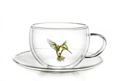 Creano 6er-Set Thermo-Tasses "Hummi" Für Tee/Latte Macchiato, Doppelwandig, Mit Kolibri-Muster | 250ml In Exklusiver Geschenkpackung -Pokalserie dfe4431ba3901b4d5e02ad9fc36af52f