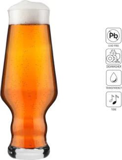 KROSNO Splendour IPA Biergläser, 6er-Set, 400 Ml -Pokalserie e2612866097190b1118c9058b036bbd8