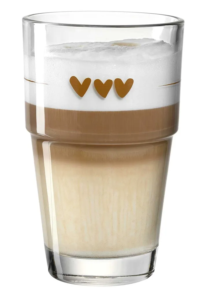LEONARDO 043467 Solo Latte Macchiato Becher Mit Motiv Herzen, Glas, 410 Ml, Klar 7 LEONARDO 043467 Solo Latte Macchiato Becher Mit Motiv Herzen, Glas, 410 Ml, Klar – Bild 5