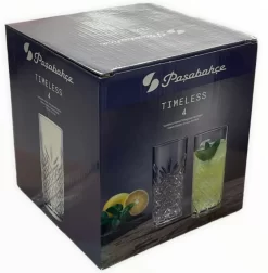 Pasabahce Timeless 520205 Longdrink Glas Wassergläser Kristall Design 4´er Set Transparent 365 Ml -Pokalserie ed2b64a86ed068158e69a605ef44f19d