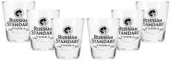 Russian Standard Shotglas Shotgläser Set - 6 Stück 2cl Geeicht