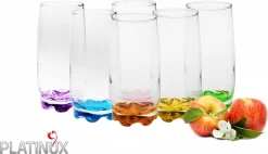 Trinkgläser Aus Glas 350ml (max.390ml) Set 6 Teilig Bunter Boden Wassergläser Saftgläser 9 Trinkgläser Aus Glas 350ml (max.390ml) Set 6 Teilig Bunter Boden Wassergläser Saftgläser -Pokalserie f089780ef5ef9569cd9434d05cc5dc92