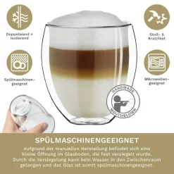 Creano Doppelwandige Gläser 400ml „DG-Bauchig“, 4er Set, Großes Thermoglas Doppelwandig Aus Borosilikatglas, Kaffeegläser, Teegläser, Latte Gläser, Doppelwandgläser 11 Creano Doppelwandige Gläser 400ml „DG-Bauchig“, 4er Set, Großes Thermoglas Doppelwandig Aus Borosilikatglas, Kaffeegläser, Teegläser, Latte Gläser, Doppelwandgläser -Pokalserie f21f88c5ee2986d8bb2d24085fd71ce5