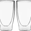 Duos 2x 310ml Doppelwand Latte Macchiato Thermogläser - Set Mit Schwebe-Effekt, Auch Für Tee, Eistee, Säfte, Wasser, Cola, Cocktails Geeignet, DUOS By Feelino