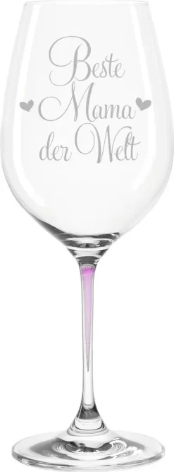 Leonardo Weinglas Mit Gravur - Beste Mama Der Welt - Geschenk Für Mama Ideal Als Muttertagsgeschenk - Weißweinglas Rotwe
