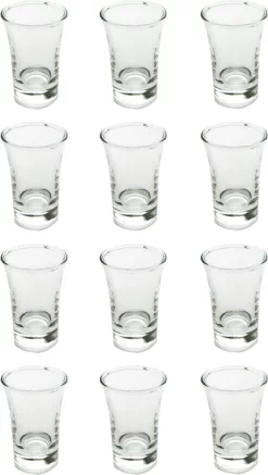 Schnapsgläser Shooter Stamper Glas Klassische Leichte V-Form 40 Ml 12 Stück