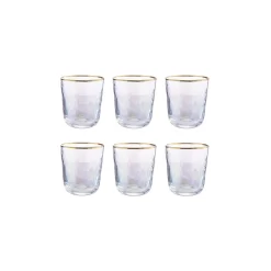 BUTLERS SMERALDA 6x Gläser Mit Goldrand 280ml