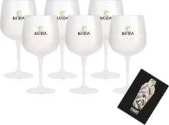 Batida De Coco 6er Set Glas Mangaroca - Weiß Bachelor Weinglas Ballonglas 6 Stück