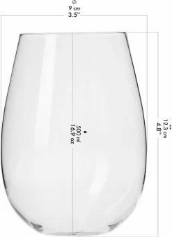 KROSNO Harmony Große Weißweingläser Ohne Stiel, 6er-Set, 500 Ml -Pokalserie fbbff4b6e47c61368413057b1770f9af