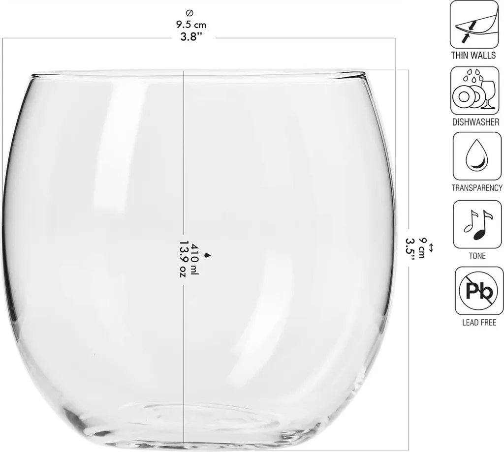 KROSNO Harmony Wassergläser Saftgläser Trinkgläser | Set Von 6 | 410 ML | Spülmaschinenfest 10 KROSNO Harmony Wassergläser Saftgläser Trinkgläser | Set Von 6 | 410 ML | Spülmaschinenfest – Bild 8